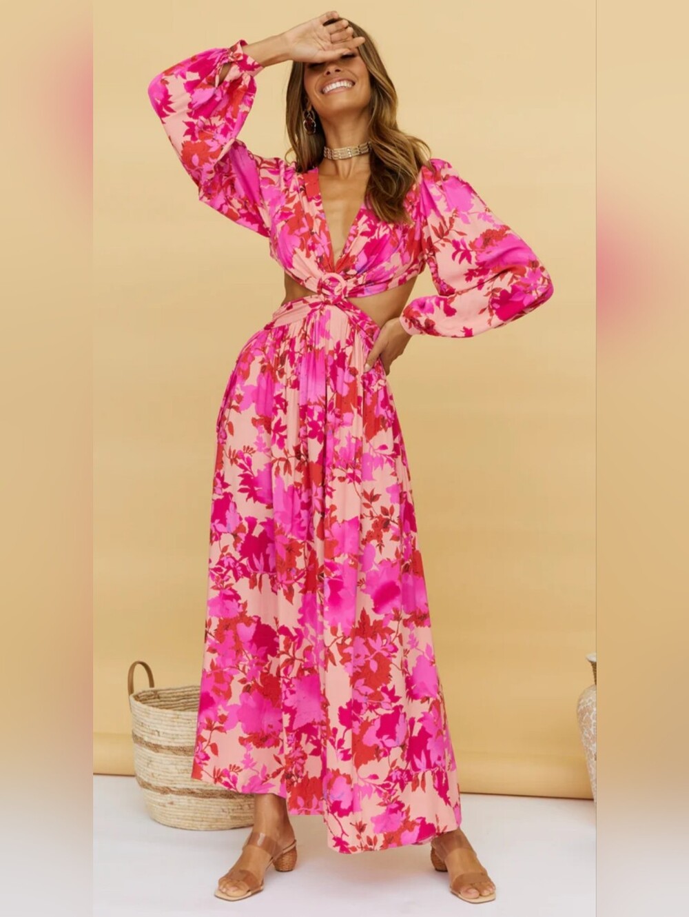 NWOT!All About May Summer Beach Party Anthro Women's Boho Cutout Midi Dress XS/2